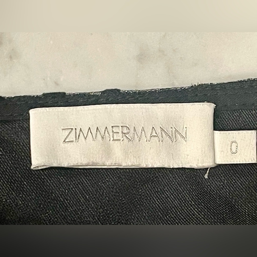 Zimmermann BlackSwan fluted tulle mini dress, feathers, deep plunge, EUC, 0(0-5) - Picture 14 of 16